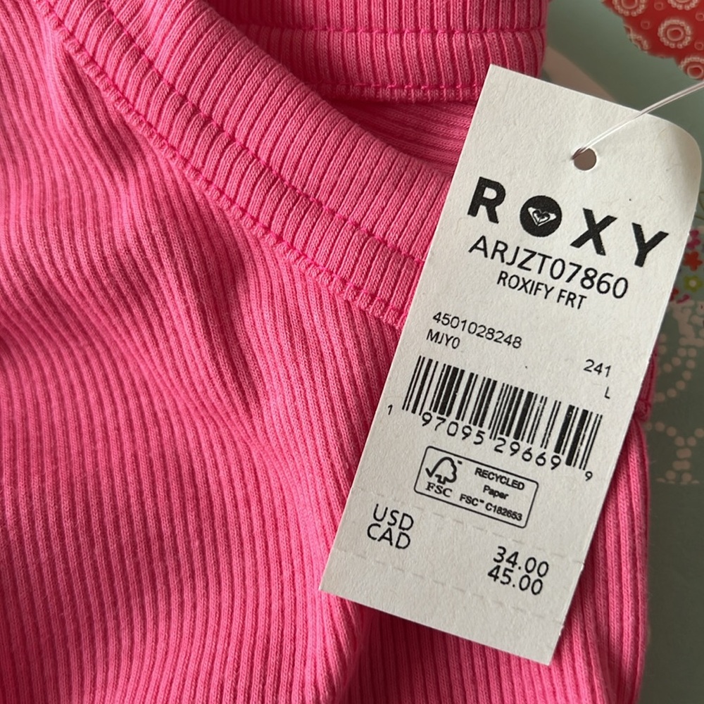 NWT Roxify Fitted Ribbed Tank size Large - Picture 4 of 4